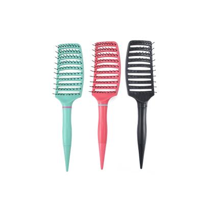 China Home Salon Hairstyling Comb Haircare Scalp Massager Large Curved Gap Design Hair Brush for sale