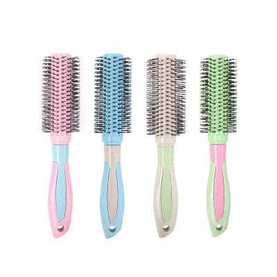 China Salon Home Wholesale Customized Dying Wheat Straw Curly Hair Comb Hair Brush For Salon Designer Hair Comb for sale