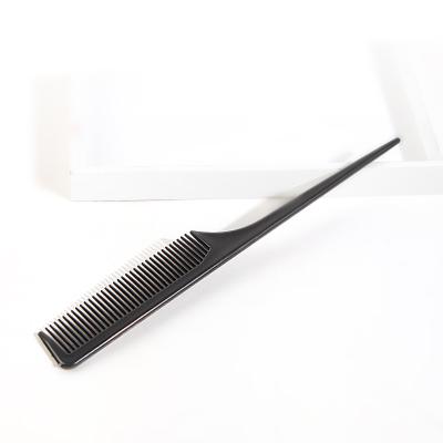 China Home/Salon Black Plastic Barber Accessory Carbon Fiber Comb Dual Function Tailpiece Professional For Hair for sale