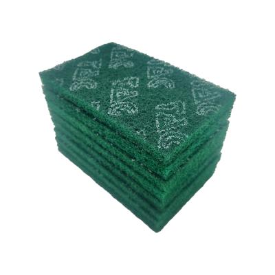 China stored & Sustainable Factory OEM Industrial Nylon Cleaning Heavy Green Scouring Pad for sale