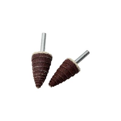 China Deep Hole Polishing And Finishing Cone Shape Abrasive Sandpaper And Grinding Wheel Sanding Head For Rotary Tool for sale