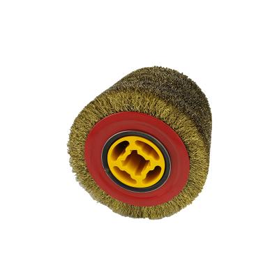 China Customized Hardware Wire Drawing Wheel Steel Wire Gold Polishing Color For Metal Surface Polish for sale