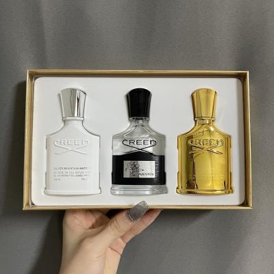 China Creed Perfume Men Perfume Set 30ml*3 Mountain Water Body Spray Perfume Body Perfume Brand Creed Millesime Imperial Aventus Silver for sale