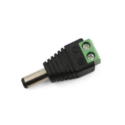 China Male Screwless 5.5 Power Jack 2.1 DC Power Supply With Wire For LED CCTV Power Connection for sale