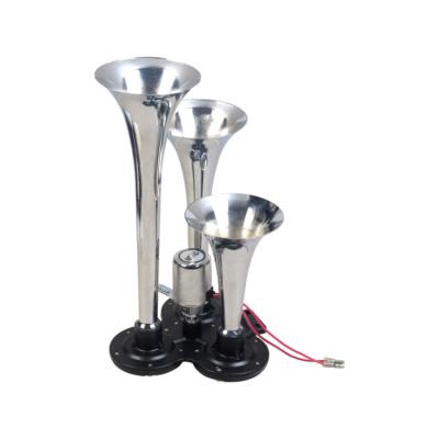 China Copper+Aluminum+Plastic+Iron Good Quality Electric Car 3 Various Pipes Trumpets Air Horn Full Set for sale