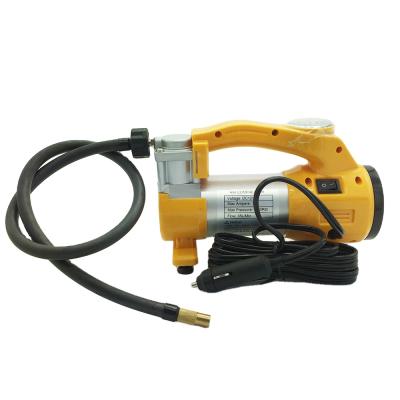 China Hot Selling Emergency Light ShengBao Tire Inflator Compressor Compressor with Pressure Indicators and Light for sale