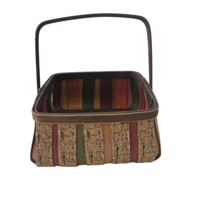 China Factory High Performance Sustainable Supply Customized Square Handle Intercolor Movable Basket for sale