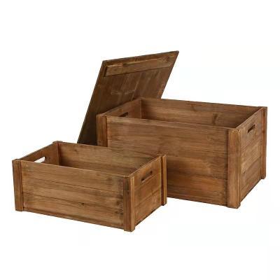 China Large viable wooden storage box for sale