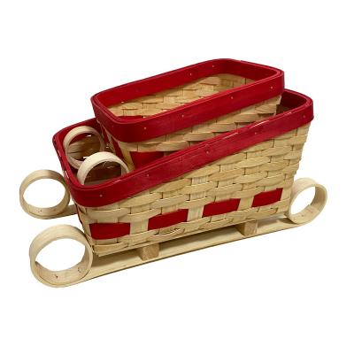 China Christmas Snowmobile Folding Basket for sale