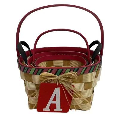 China Viable Denier Double Ear Hair Ball Christmas Basket for sale