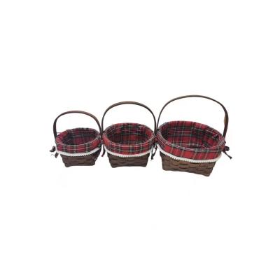 China Sustainable Flyer with Movable Plaid Handle Basket for sale