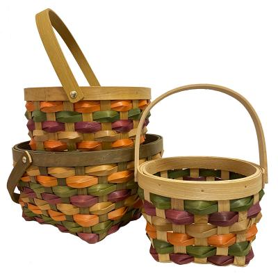 China Viable Rectangular Color Handle Living Shopping Basket for sale