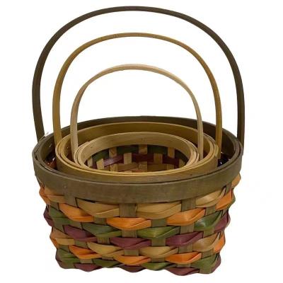 China Sustainable Fall Color Round Basket for sale