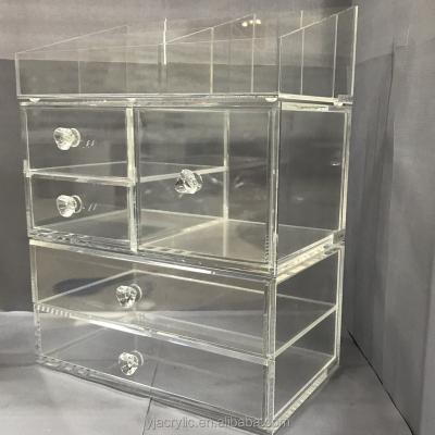 China Hot Sale Acrylic Makeup Organizer With Drawers, Sedex Audited Can Be Customized for sale