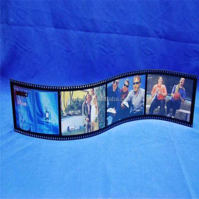 China Acrylic; plexiglass; lucite; Custom pop plexiglass wavy pmma film photo frames acrylic curved film frames for sale