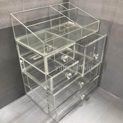 China Viable Acrylic Makeup Organizer With 5 Drawer Acrylic Cosmetic Organizer Countertop Storage Organizer Wholesale for sale