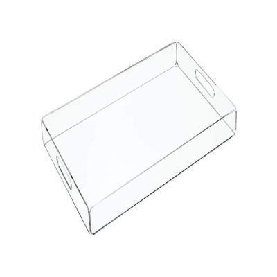 China Hotel Modern Acrylic Rectangular Serving Tray for sale