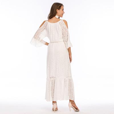 China Sustainable Elegant Sustainable Summer Lace Up Bohemian Dresses For Women Sexy Maxi Dress Tassels for sale