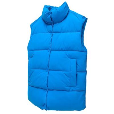 China OEM Viable Plus Size Winter Warm Oversized Stripper Vest Sleeveless Polyester Zipper Padded Jacket For Women for sale