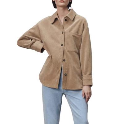 China OEM anti-shrink whoesale anti-shrink jacket coats womens ladies winter jackets corduroy women coats for sale