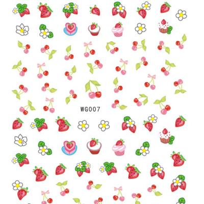 China Fruit Series NS386 Nail Art Designs Colorful Fruit Series Strawberry Watermelon Corn Sticker Decals For Nail Art Decoration for sale