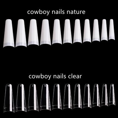 China NT52 New Cowboy Nail Art Tips Fake Nail Tips Size 500 Bagged New Pcs Mixed Salon Cowboy For DIY Nail Art Decoration for sale