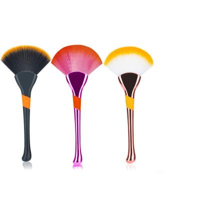 China Umbrella Shape Long Hair Grip NCB32 Nail Art Brush Plating Long Handle Area Straighten Nail Dust Brush Makeup Cleaning Surface Brush For Nail Tool for sale