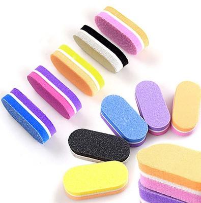 China Nail File NP109 Nail Art Polish Double Sided Small Shape Sharp Sand Pad Oval Block Nail Files For Nail Tool for sale