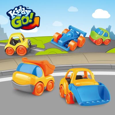 China Colorful Kid Go! Baby Toys Educational Toy 8cm Engineering Construction Car Toy Truck ABS Cartoon Vehicles For Children for sale