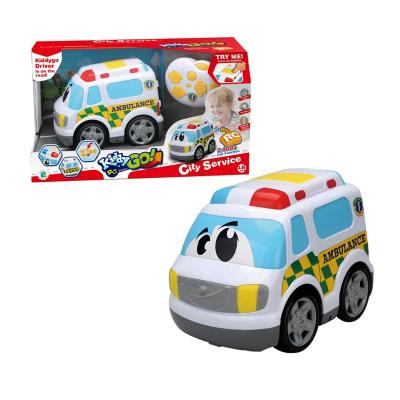 China Colorful Kid Go! Full Function 2.4g Service City Rc Cartoon Baby Car Remote Control Ambulance Car Durable Baby Toys Car for sale