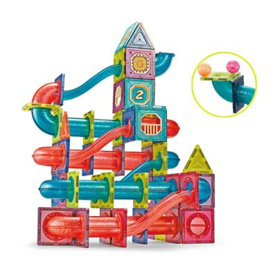 China Construction Toy High Quality Cheap Kids Toys Building Diy Kits Toys Blocks Magnetic Marble Run For Children 3D STEM Toy for sale