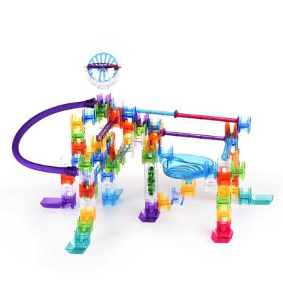 China Hot Selling Product 92pcs Toy Building Ball Track Rod Track Building Block Toy Maze Kids Educational Toys for sale