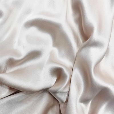 China Stain Resistant Shine Satin 100% Viscose Fabric Elegant Dress Silk Soft Smooth Satin for sale