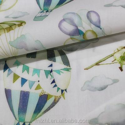 China Hot Sale 100%Cotton Hot Air Balloon Super Soft Digital Printing Fabrics Anti-Static/Dress/Shirt Woven Fabric for sale