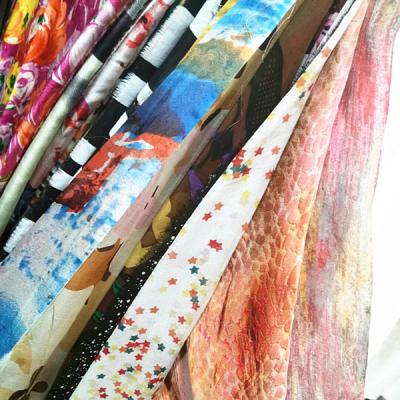 China Memory Silk Like Chiffon /Poly Material Printed Woven Chiffon Fabric for sale