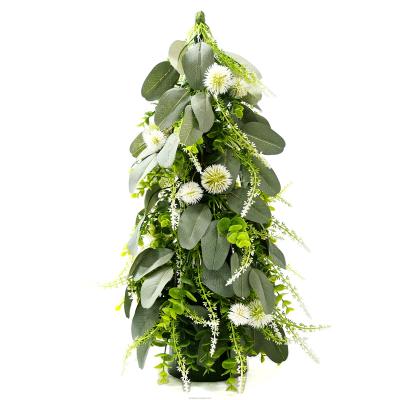 China Naturalistic 20 Inch Artificial Eucalyptus Dandelion Tree Artificial plants Greenery Desktop ornaments Greenery Home Decor for sale