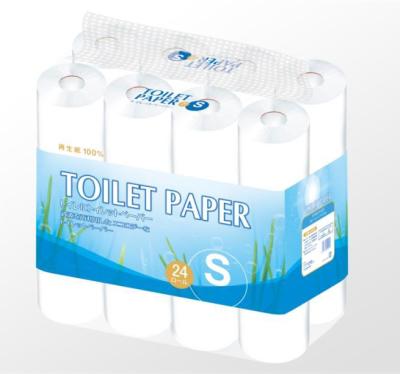 China China Hot Sale Eco-friendly Wholesale 1Ply Soft Recycle Toilet Paper Roll White Bathroom Tissue for sale