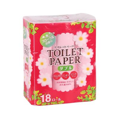 China Rose Color Eco - Friendly Perforated Toilet Paper Best Paper 18 Rolls Prices With Fragrance for sale