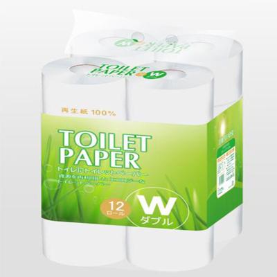 China Hot Selling White Eco-friendly Tissue Tissue Paper Toilet Soft Recycle 2ply Toilet Paper Tissue Papael higienico for sale