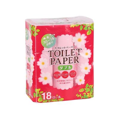 China Factory Wholesale Bathroom Pink 2ply Toilet Paper Higher Quality Roll Paper Eco-Friendly Eco-Friendly for sale