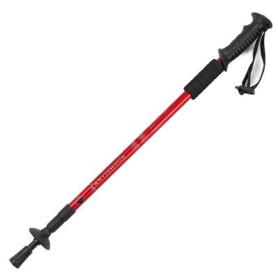 China Outdoor Telescopic Adjustable Stick Trekking Pole Retractable Wooden Rise Sticks Telescopic Outdoor Trekking Poles for sale