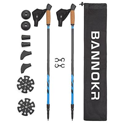 China Comfortable Two-Piece Cork Clip-Buckle Strap Trekking Poles Plug To Handle Nordic Canes for sale