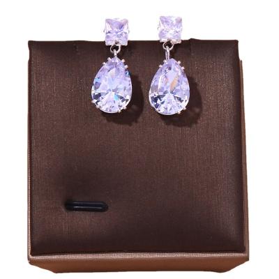 China Minimalist Chaozhong minimalist simple drop shape zircon Bridal jewelry set women accessories for sale