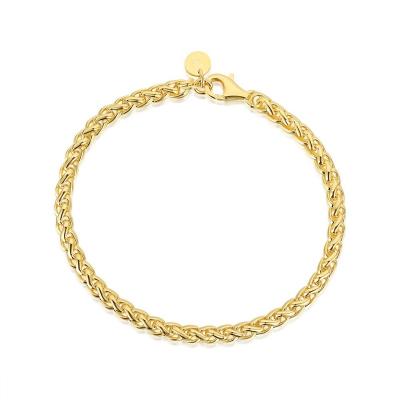 China Hiphop Chaozhong Hip hop s925 Sterling Silver bracelet braided thick chain bracelet women jewelry for sale