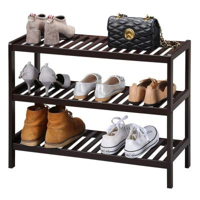 China Easy Assemble China Supplier Bamboo Shoe Rack Bamboo Shoe Shelf With Three Tiers for sale