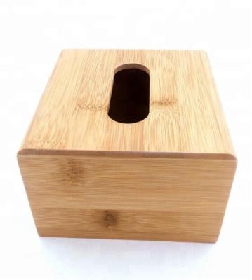 China Sustainable High Quality Bamboo Tissue Napkin Organizer Box for sale