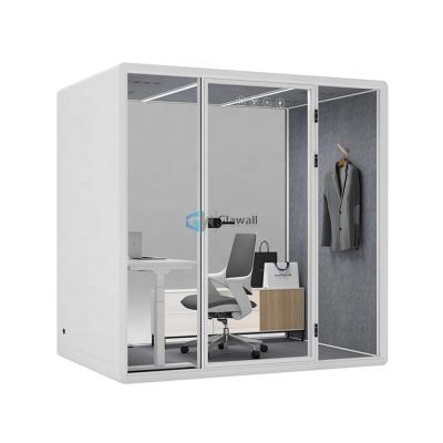 China EUROPEAN Soundproof Work Pod With Table Booth Acoustic Silent Office Silent Pod for sale