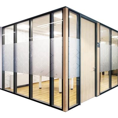 China Modern high quality double tempered glass parititon wall glass for office for sale