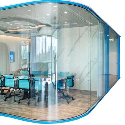 China Vertical frameless office glass wall office furniture EUROPE interior glass wall panel for sale