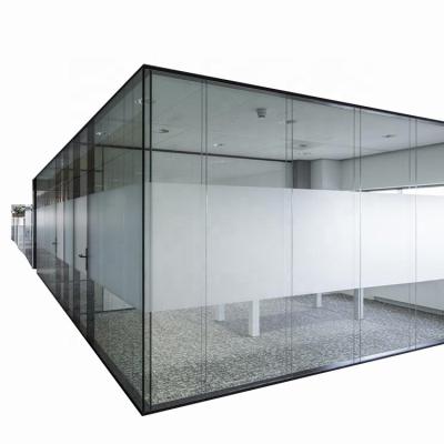 China EUROPEAN 108mm Thick Glass Wall Partition Panel Double Glazed Acoustic Partition Wall for sale